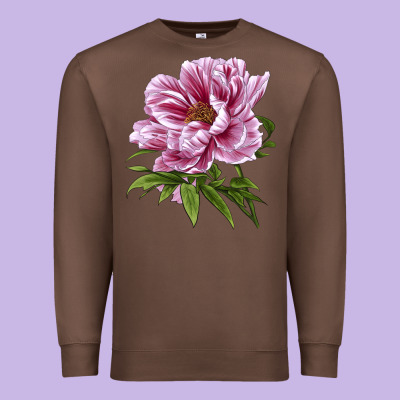 Peony Flower Illustrations Premium Sweatshirt Designed By Lillyallendesigns