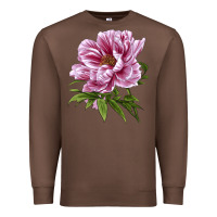 Chestnut Peony Flower Illustrations Premium Sweatshirt - LillyAllenDesigns