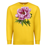 Lemon Peony Flower Illustrations Premium Sweatshirt - LillyAllenDesigns
