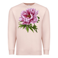 Pale Pink Peony Flower Illustrations Premium Sweatshirt - LillyAllenDesigns