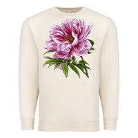 Sandshell Peony Flower Illustrations Premium Sweatshirt - LillyAllenDesigns
