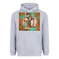 Heather Grey Western Hay Fall Cow Heavyweight Hoodie - LillyAllenDesigns