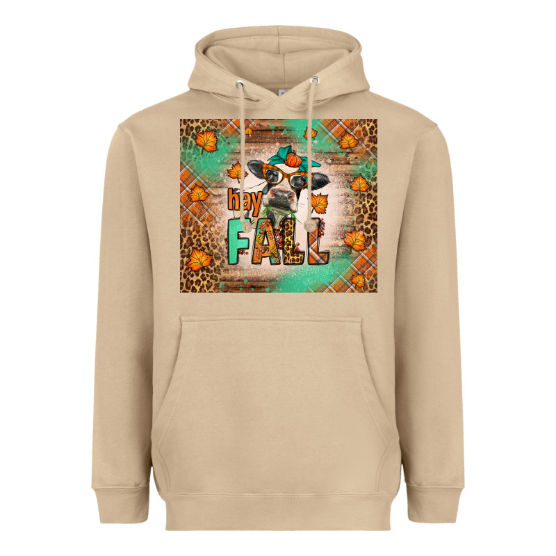 Western Hay Fall Cow Heavyweight Hoodie by LillyAllenDesigns | Teevron