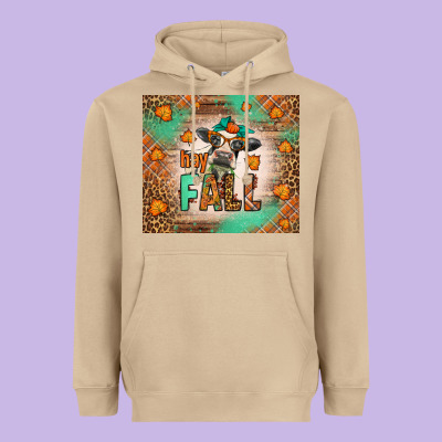 Western Hay Fall Cow Heavyweight Hoodie Designed By Lillyallendesigns