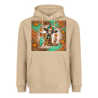 Mushroom Western Hay Fall Cow Heavyweight Hoodie - LillyAllenDesigns