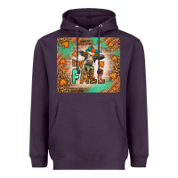 Plum Western Hay Fall Cow Heavyweight Hoodie - LillyAllenDesigns