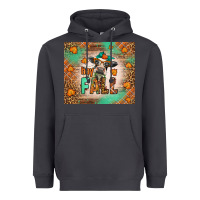 Smoke Western Hay Fall Cow Heavyweight Hoodie - LillyAllenDesigns