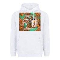 White Western Hay Fall Cow Heavyweight Hoodie - LillyAllenDesigns