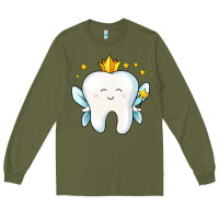 Army Green tooth fairy Long Sleeve Tee - Jasminsmagicworld