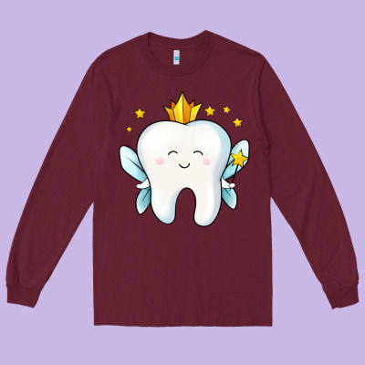 Tooth Fairy Long Sleeve Tee Designed By Jasminsmagicworld