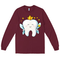Burgundy tooth fairy Long Sleeve Tee - Jasminsmagicworld
