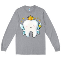 Heather Grey tooth fairy Long Sleeve Tee - Jasminsmagicworld