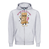 Heather Grey out here lookin like a snack Zipper Hoodie - MaliasSmallBusiness