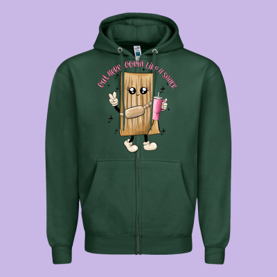 Out Here Lookin Like A Snack Zipper Hoodie Designed By Maliassmallbusiness