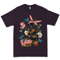 Plum Easter Dachshund Premium Tee - RanaPortraitStore