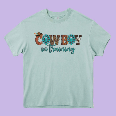 Cowboy In Training Heavy Core Tee Designed By Artiststas