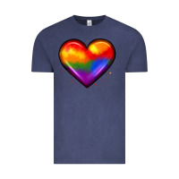 Vintage Denim pride heart Vintage Tee - JahusDesignShop