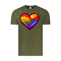 Vintage Olive pride heart Vintage Tee - JahusDesignShop