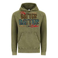Vintage Olive hey batter batter batter Vintage Hoodie - CowhideDigitalArt