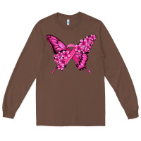 Chestnut pink ribbon breast cancer butterfly Long Sleeve Tee - Jasminsmagicworld