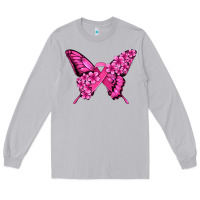 Moon Dust pink ribbon breast cancer butterfly Long Sleeve Tee - Jasminsmagicworld