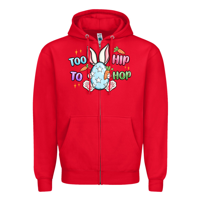 Too Hip To Hop Easter Zipper Hoodie by MaliasSmallBusiness | Teevron