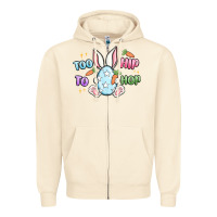 Sandshell too hip to hop easter Zipper Hoodie - MaliasSmallBusiness