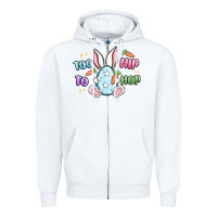 White too hip to hop easter Zipper Hoodie - MaliasSmallBusiness