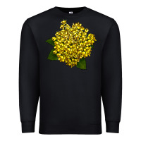 Black Oregon Grape Flower Illustrations Premium Sweatshirt - LillyAllenDesigns