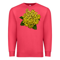 Cardinal Oregon Grape Flower Illustrations Premium Sweatshirt - LillyAllenDesigns