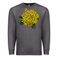Charcoal Heather Oregon Grape Flower Illustrations Premium Sweatshirt - LillyAllenDesigns