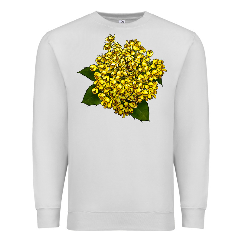 Oregon Grape Flower Illustrations Premium Sweatshirt by LillyAllenDesigns | Teevron