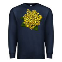 Navy Oregon Grape Flower Illustrations Premium Sweatshirt - LillyAllenDesigns