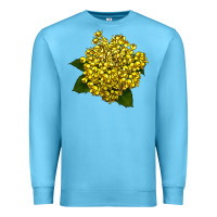 Ocean Blue Oregon Grape Flower Illustrations Premium Sweatshirt - LillyAllenDesigns