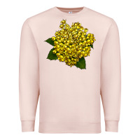 Pale Pink Oregon Grape Flower Illustrations Premium Sweatshirt - LillyAllenDesigns