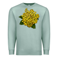 Seafoam Oregon Grape Flower Illustrations Premium Sweatshirt - LillyAllenDesigns