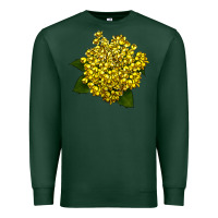 Sports Green Oregon Grape Flower Illustrations Premium Sweatshirt - LillyAllenDesigns