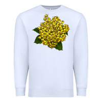 White Oregon Grape Flower Illustrations Premium Sweatshirt - LillyAllenDesigns