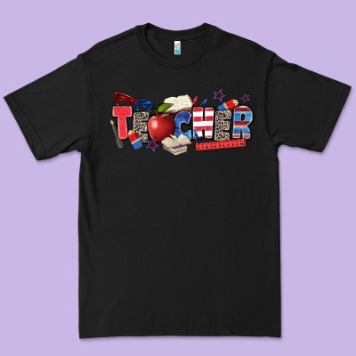 American Teacher Premium Tee Designed By Zillion Design Studio
