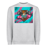 Heather Grey racing pink tumbler Heavyweight Sweatshirt - AdoDesignShop