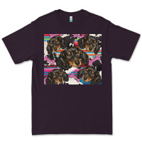 Plum dachshund Premium Tee - BarkalooDesign