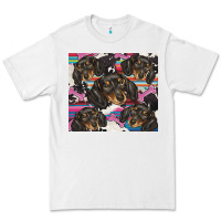 White dachshund Premium Tee - BarkalooDesign
