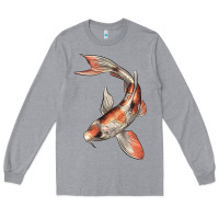 Heather Grey Koi Fish Long Sleeve Tee - LillyAllenDesigns