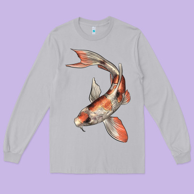 Koi Fish Long Sleeve Tee Designed By Lillyallendesigns