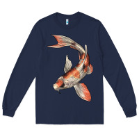 Navy Koi Fish Long Sleeve Tee - LillyAllenDesigns