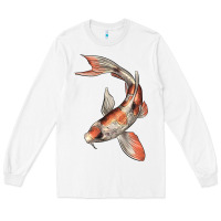 White Koi Fish Long Sleeve Tee - LillyAllenDesigns