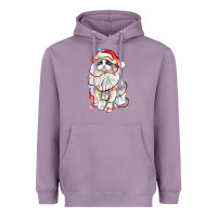 Lavender christmas ragdoll cat Heavyweight Hoodie - LillyAllenDesigns