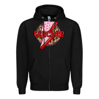 Black teacher lightning bolt valentines day Zipper Hoodie - MaliasSmallBusiness