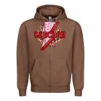 Chestnut teacher lightning bolt valentines day Zipper Hoodie - MaliasSmallBusiness