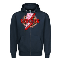 Navy teacher lightning bolt valentines day Zipper Hoodie - MaliasSmallBusiness